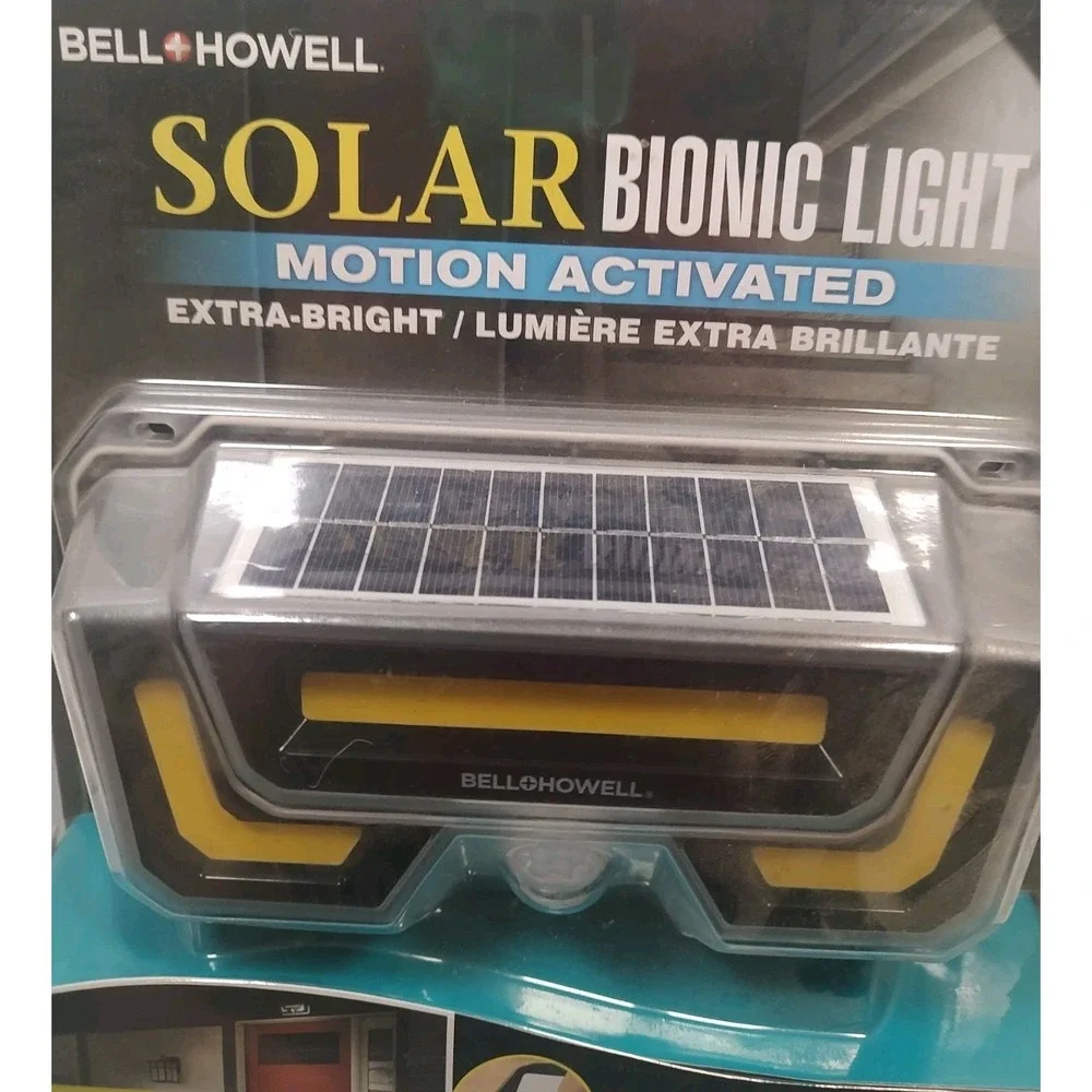 Bell Howell Solar Bionic Light Motion Activated‎ New In Box Peel and Stick